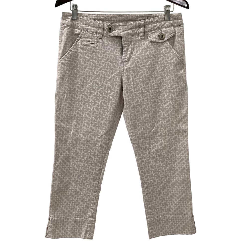 Anthropologie Idra Lilac Patterned Cropped Pants Size 6